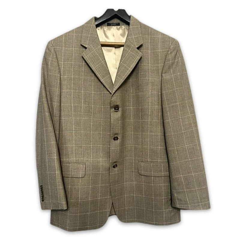 Evan Picone Evan Picone Suit Coat Window Pane Long Sleeves Brown M 44R Size 44R - 1 Thumbnail