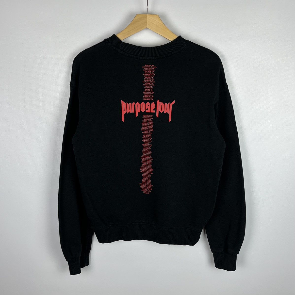 Band Tees Y2K Justin Bieber Purpose Tour Rock Band Sweatshirt Black Size US XS / EU 42 / 0 - 10 Thumbnail