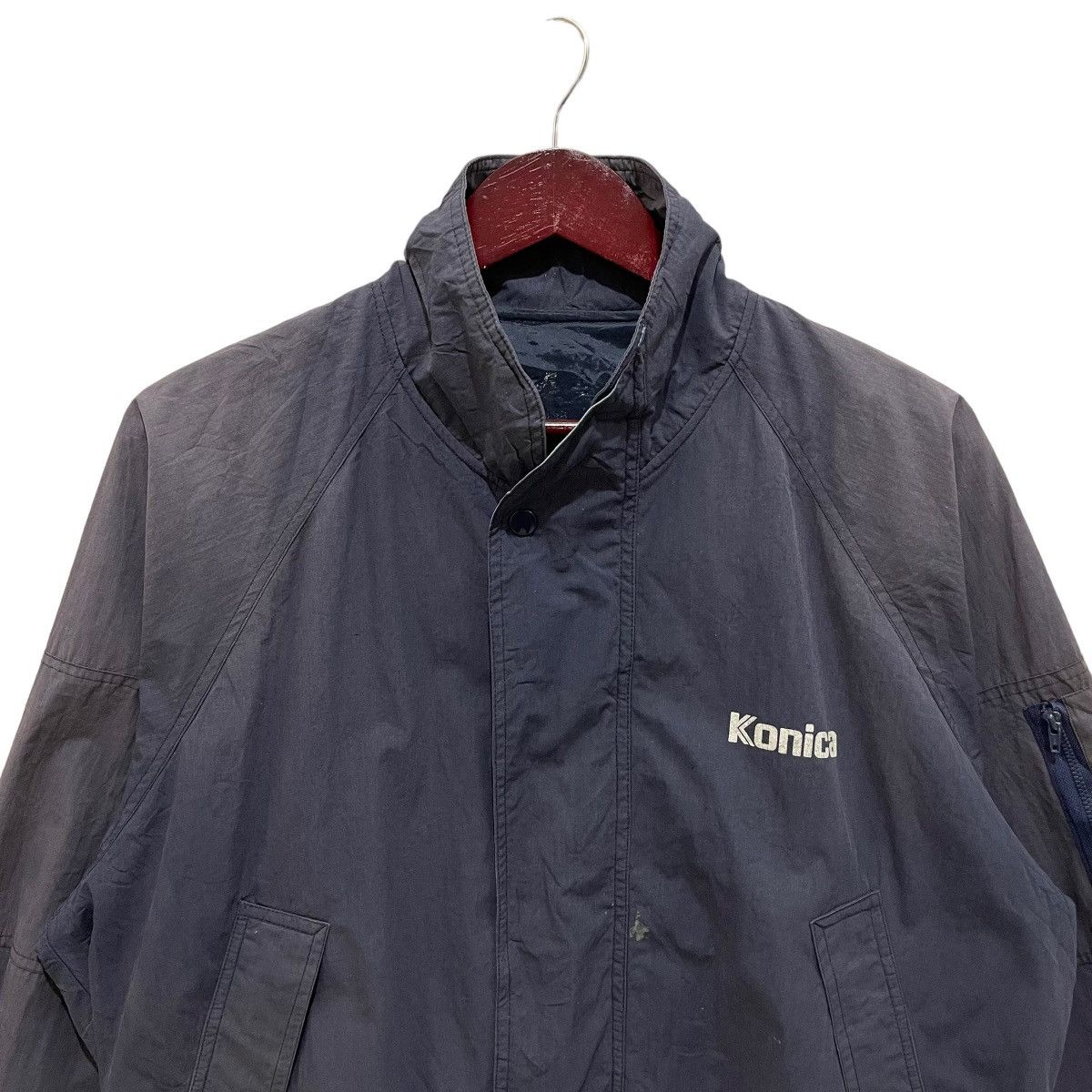 Japanese Brand × Vintage Vintage 80s Konica Spell Out Sunfaded Zipper Bomber Jacket Size US L / EU 52-54 / 3 - 3 Thumbnail
