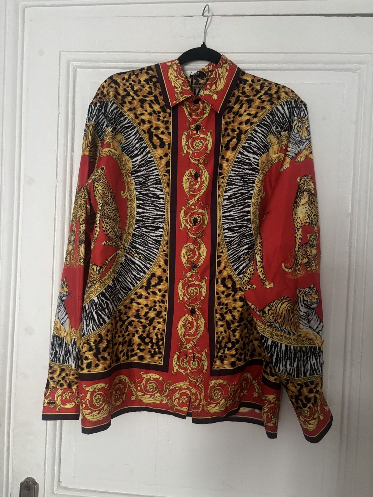 Versace Wild Cats silk shirt Size US M / EU 48-50 / 2 - 1 Thumbnail