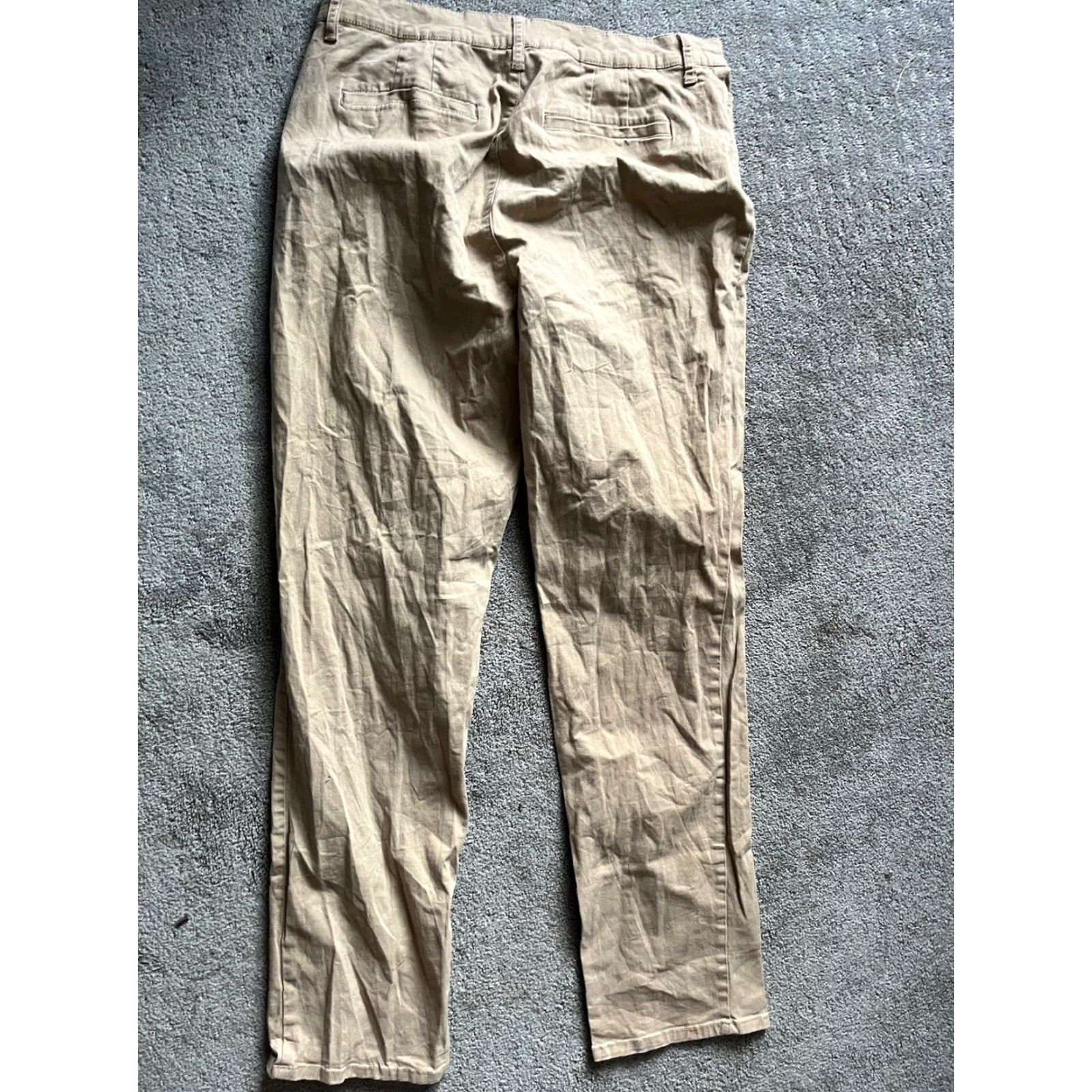Gloria Vanderbilt Gloria Vanderbilt Chino Pants Beige 14 Regular Women Jeans Cotton Blend Casual Straight Mockup: None Size 36" / US 14 / IT 50 - 3 Thumbnail