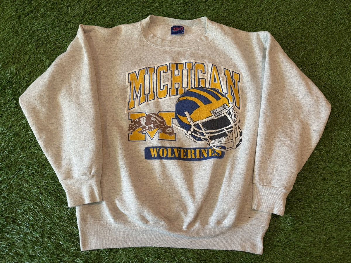 NCAA Vintage Michigan Wolverines Sweater NCAA College 90s Size US L / EU 52-54 / 3 - 1 Thumbnail