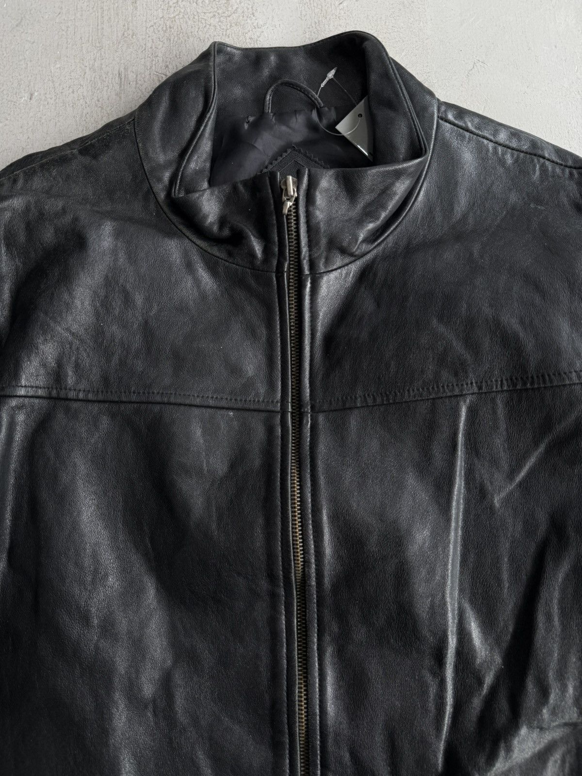 Balenciaga 1997 Balenciaga - Motorcycle Zip Leather Jacket Size US XL / EU 56 / 4 - 2 Thumbnail