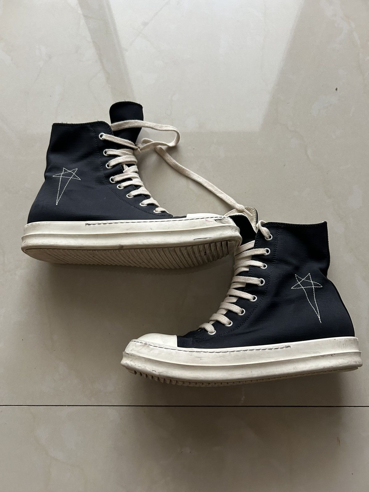 Rick Owens Rick Owens Pentagram Drkshwd Hightop Ramones Size US 7 / IT 37 - 1 Thumbnail