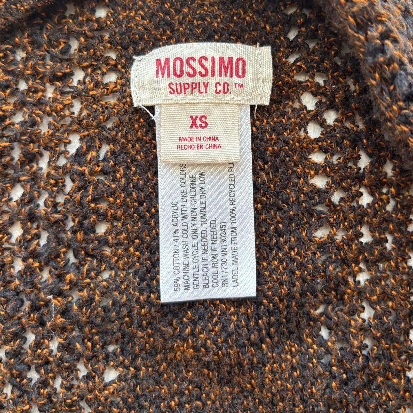 Other Mossimo Loose Fit Open Front Crocheted Cardigan Size XS Size XS / US 0-2 / IT 36-38 - 5 Thumbnail