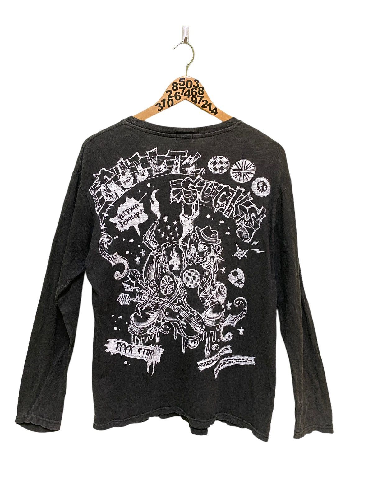 Japanese Brand Guilt Sucks Rock Star Punk Long Sleeve tshirt Size US M / EU 48-50 / 2 - 2 Thumbnail