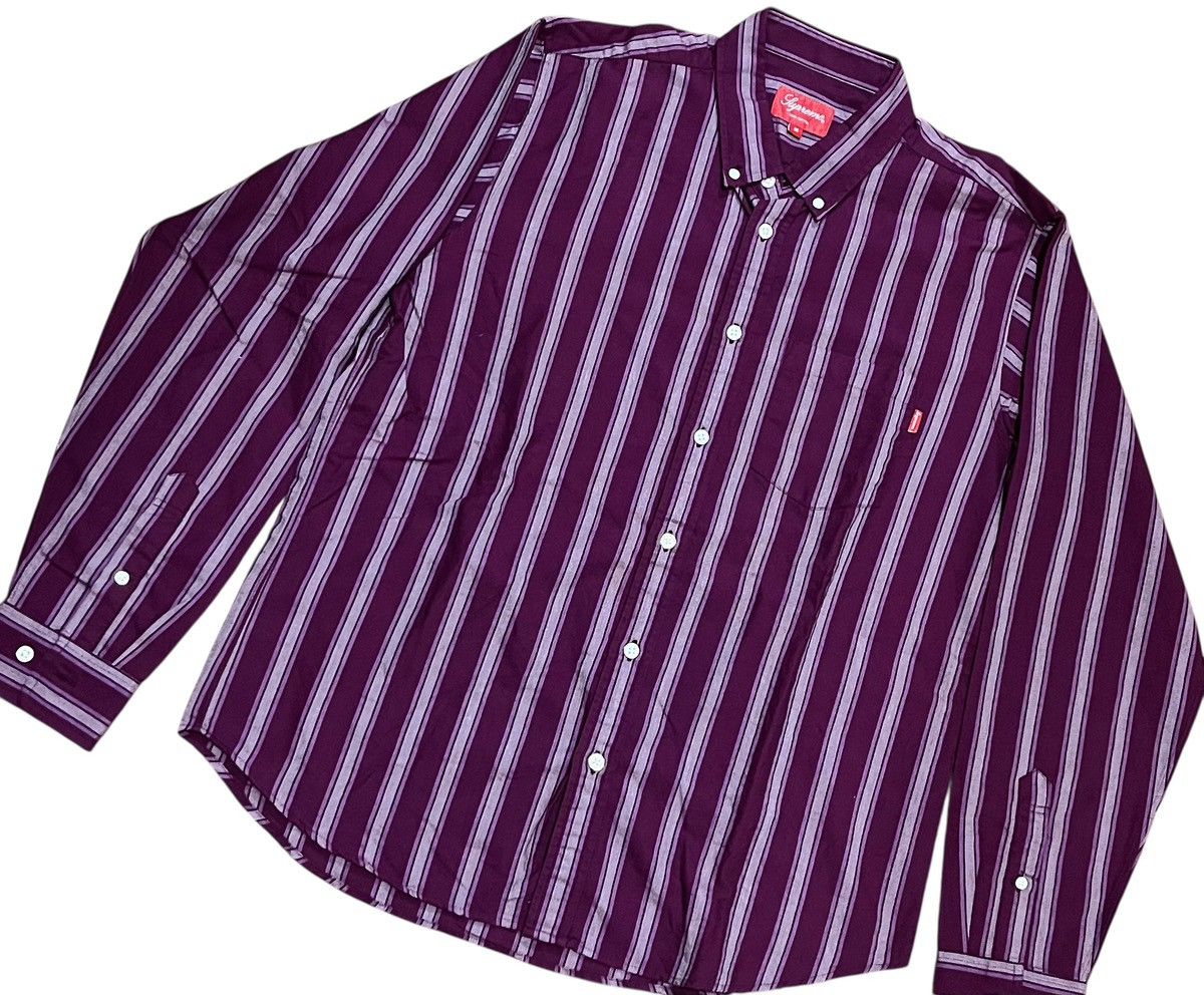 Supreme Supreme FW18 oxford striped button down shirt Size US M / EU 48-50 / 2 - 6 Thumbnail