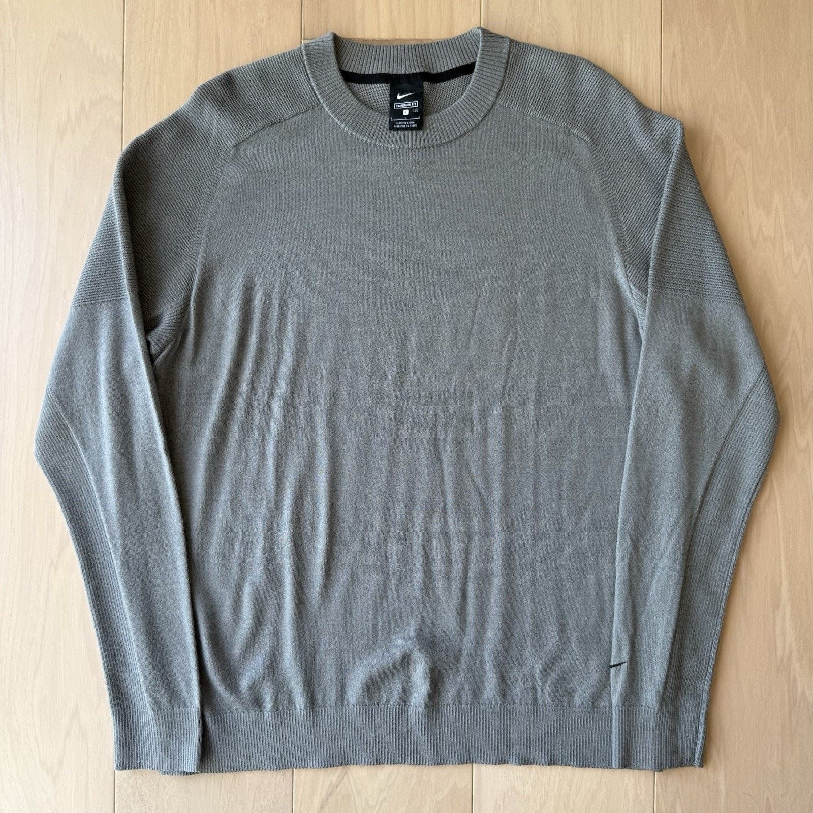 Nike Nike Tiger Woods Sweater Large Gray Polyester Wool Pullover Size US L / EU 52-54 / 3 - 2 Thumbnail