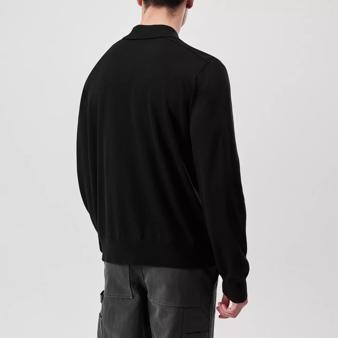 Burberry o1g2r1mq0426 Long Sleeve Knit Polo Shirt in Black Size US L / EU 52-54 / 3 - 4 Thumbnail
