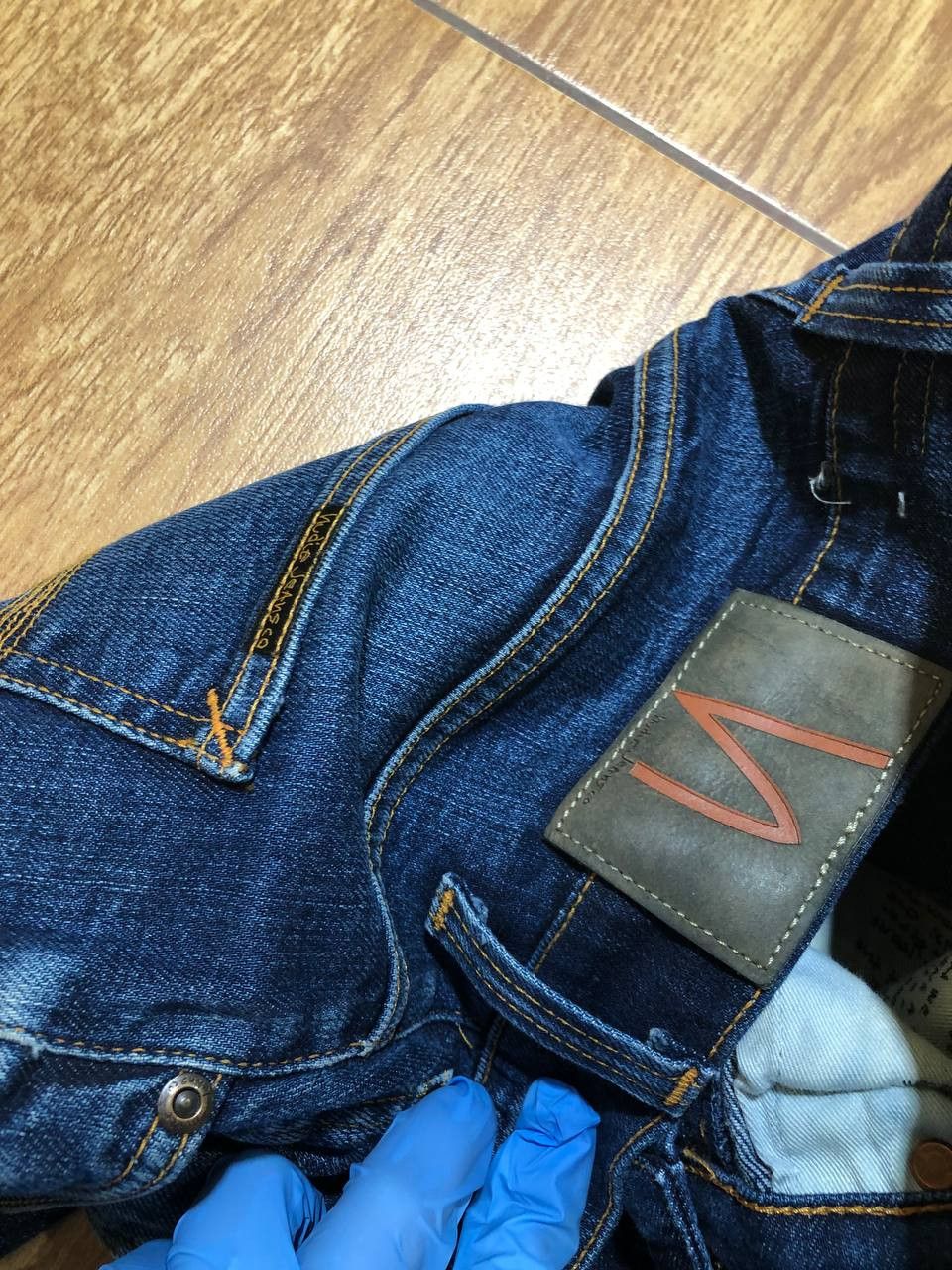 Nudie Jeans Nudie Jeans Skinny Low Rise Navy Light Wash Organic Denim Size 32" / US 10 / IT 46 - 7 Thumbnail