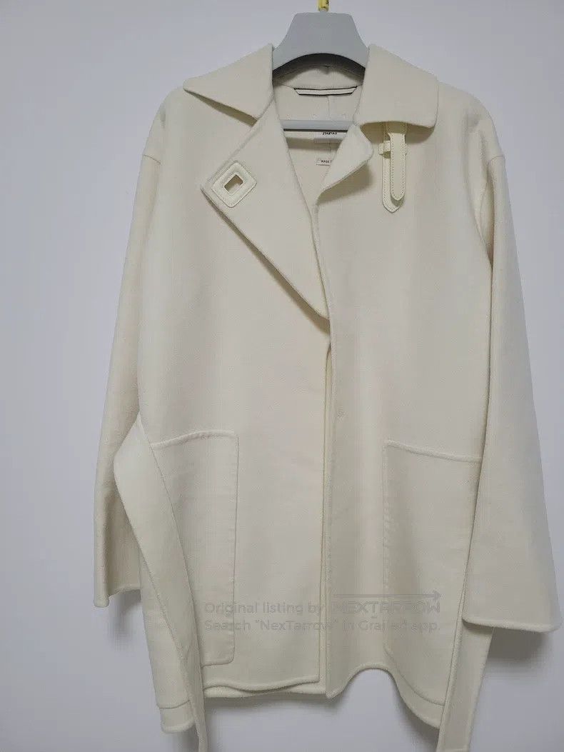 Hermes Hermes Autumn-Winter Off-White Cashmere Coat Size XS / US 0-2 / IT 36-38 - 1 Thumbnail