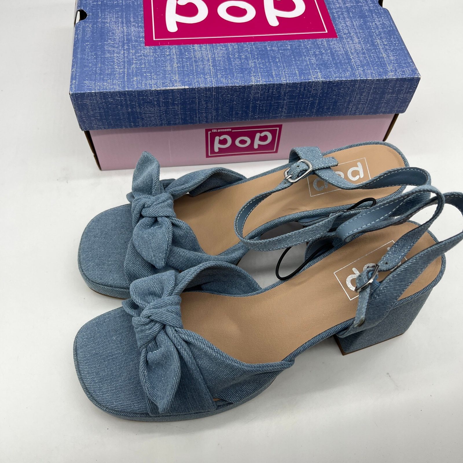 Other Pop Womens Giving Heeled Sandals Chambray Blue Size US 11 / IT 41 - 4 Thumbnail