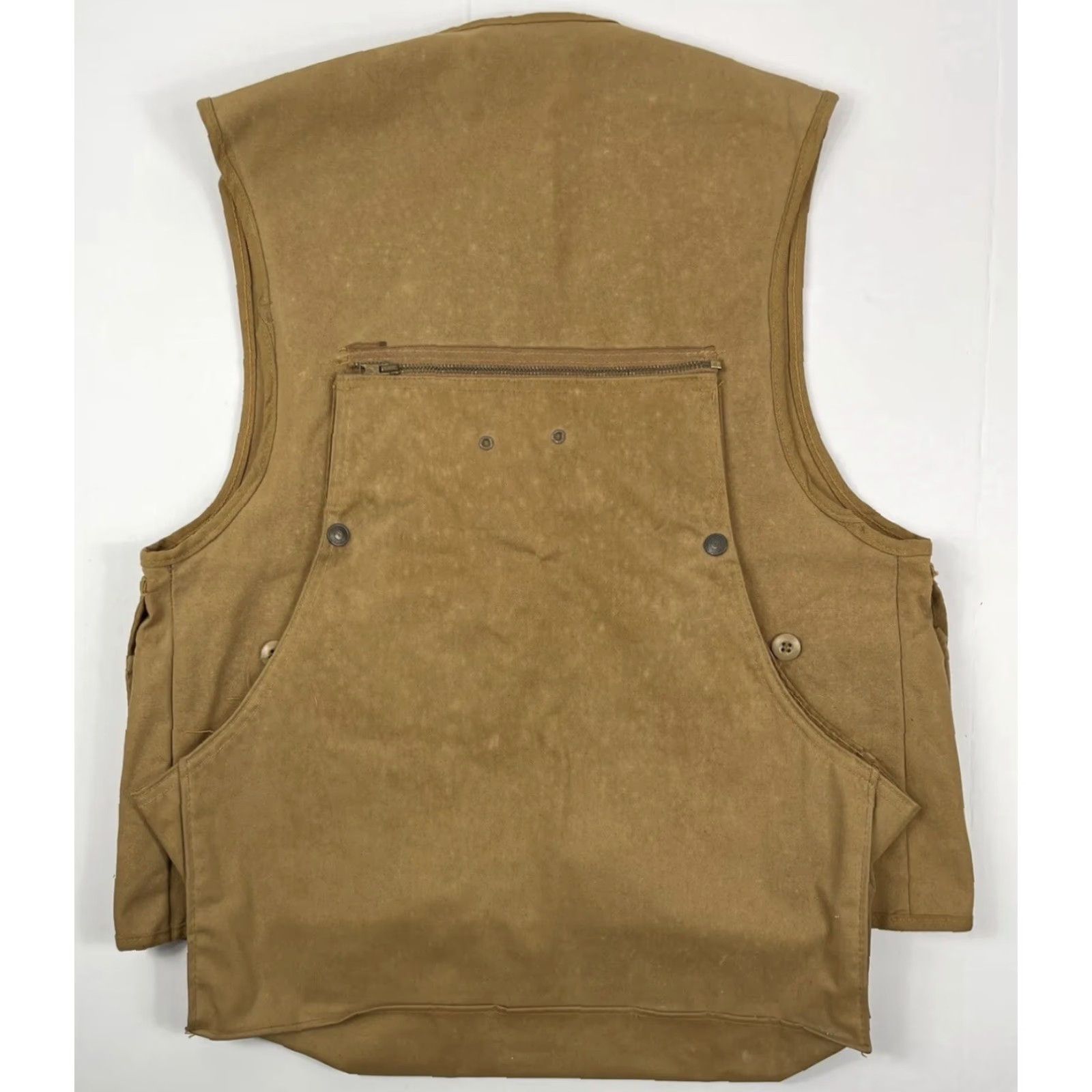 JCPenney VINTAGE JC Penney Vest L Brown Canvas Hunting Casual Made in USA 80s Mens Size US L / EU 52-54 / 3 - 3 Thumbnail