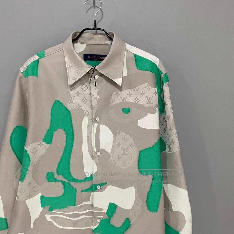Louis Vuitton Louis Vuitton Old Flower Full Print Patchwork Portrait Shi Size US L / EU 52-54 / 3 - 2 Thumbnail