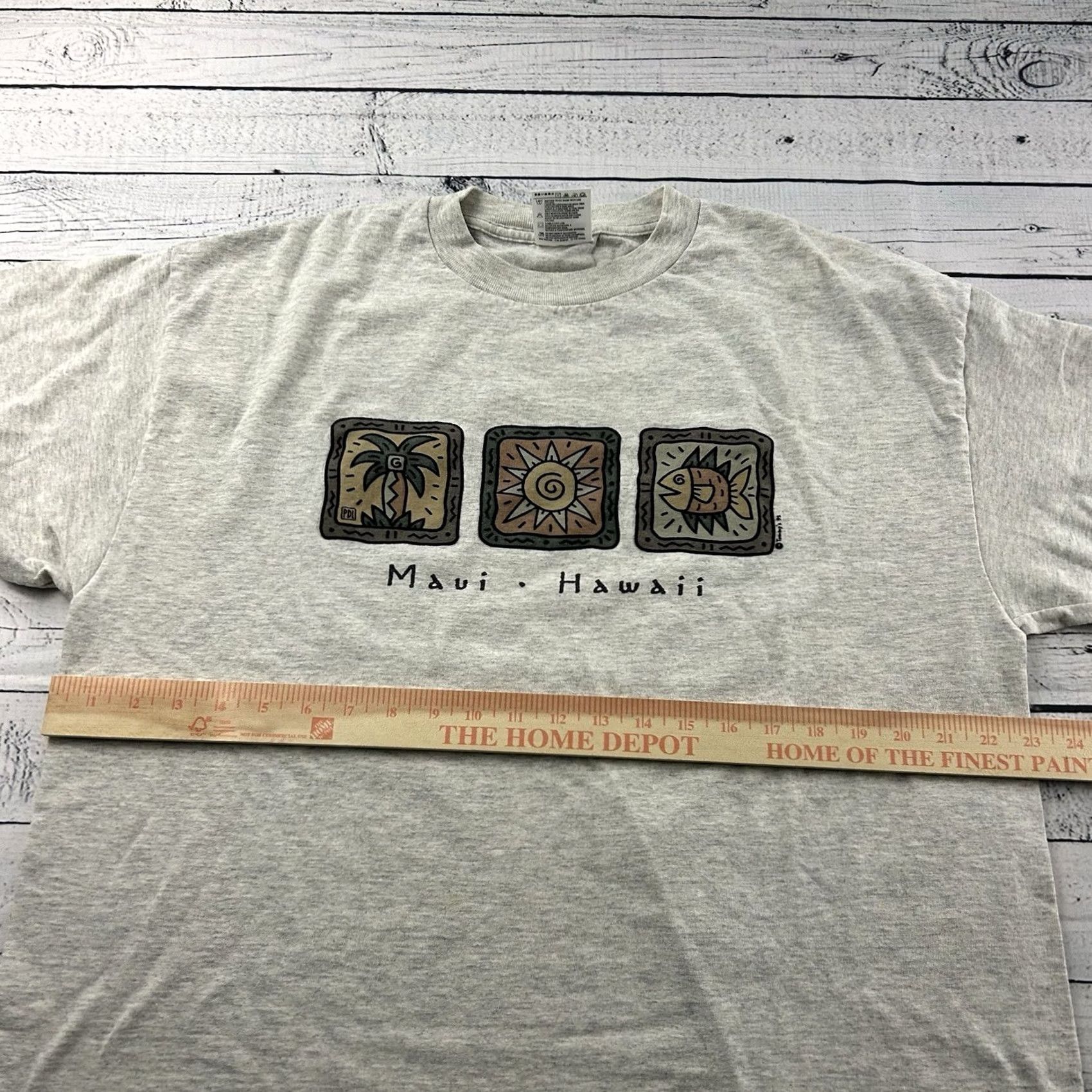Tultex VINTAGE Maui Hawaii Short Sleeve T Shirt Men's XL Gray Size US XL / EU 56 / 4 - 3 Thumbnail