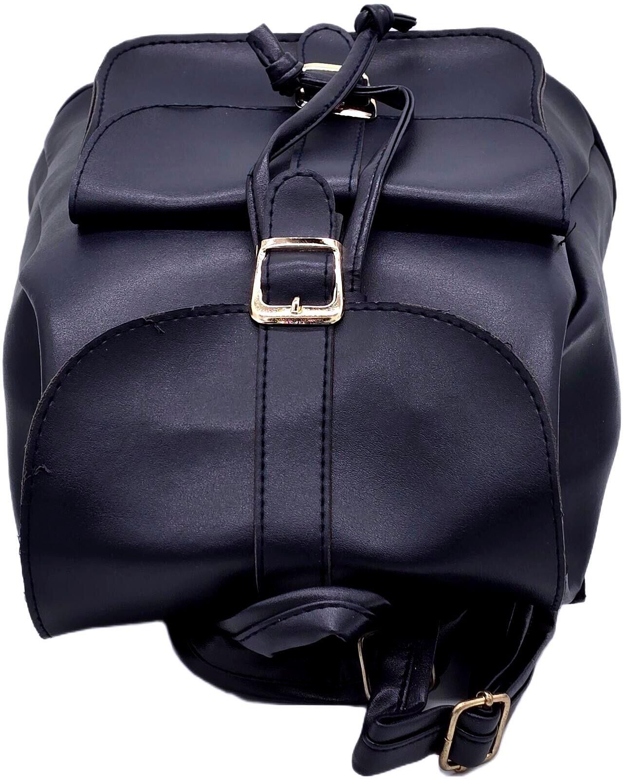 Genetic Manipulation Shinichiro Kuriya Classic Dark Blue Faux Leather Backpack with Buckle Closure Size ONE SIZE - 5 Thumbnail