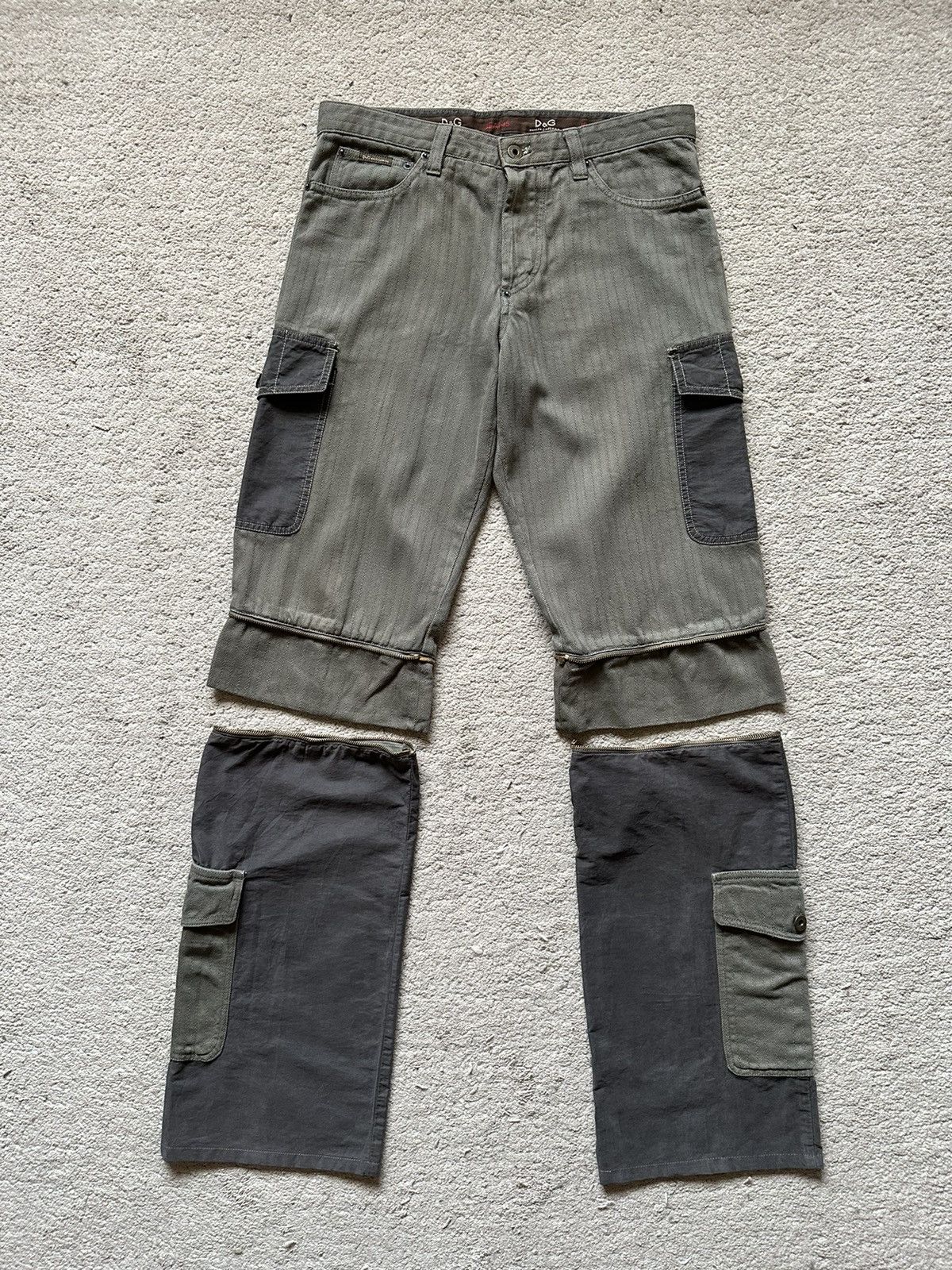 AW2003 Dolce and Gabbana Cargo Extend zipper Pant / Jorts