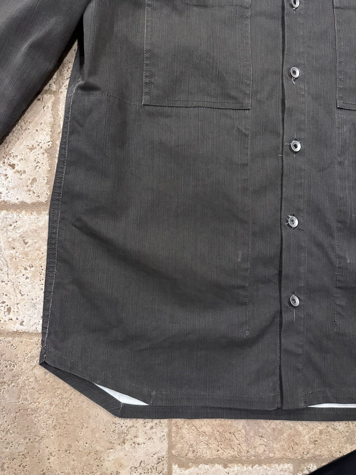 Rick Owens Drkshdw Rick Owens SS22 Drkshdw Dark Dust Denim Outershirt Size US M / EU 48-50 / 2 - 7 Thumbnail