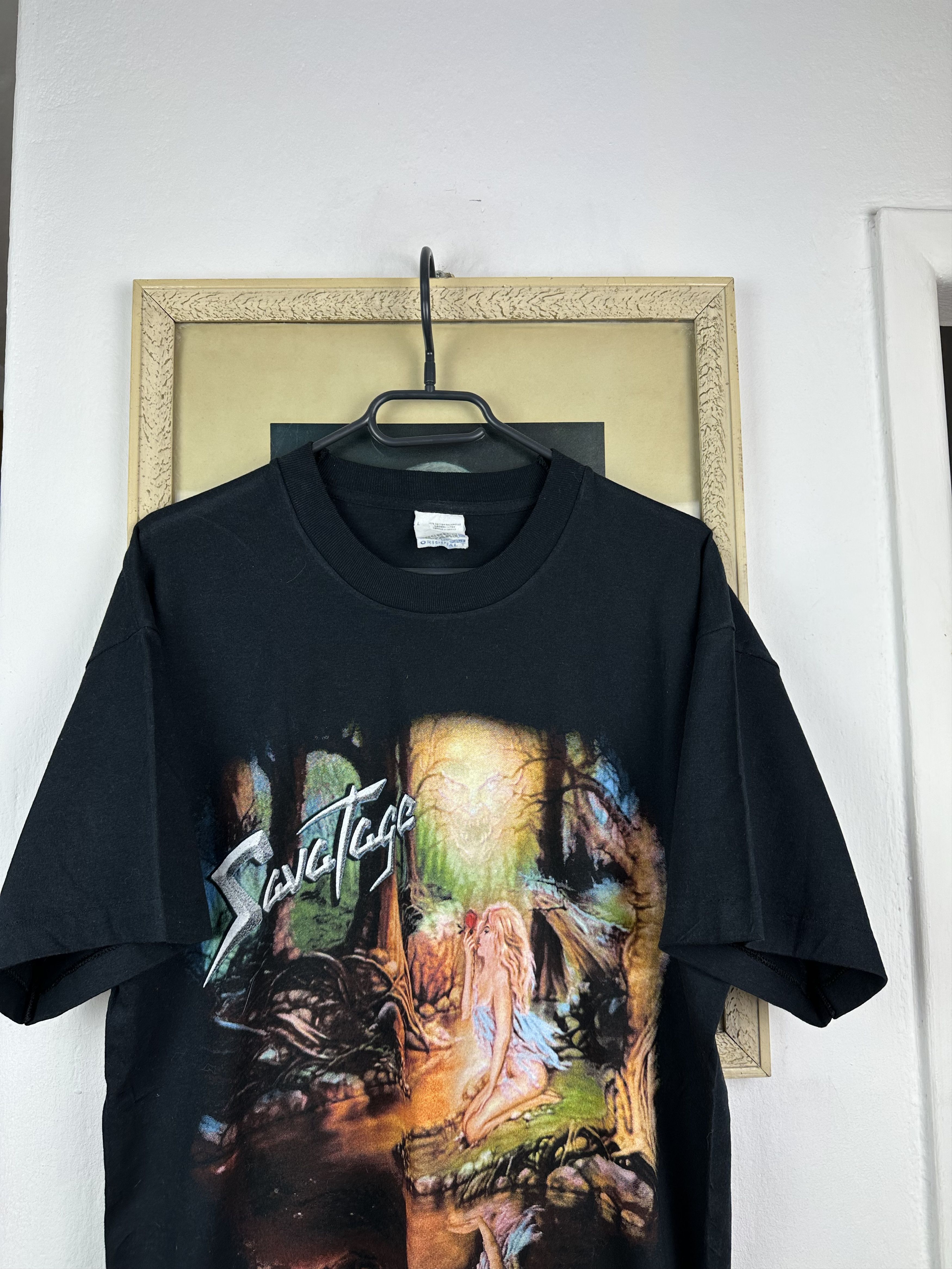 Band Tees × Vintage Vintage 90's Deadstock Savatage Band Shirt Metal Tee Rare Size US L / EU 52-54 / 3 - 2 Thumbnail