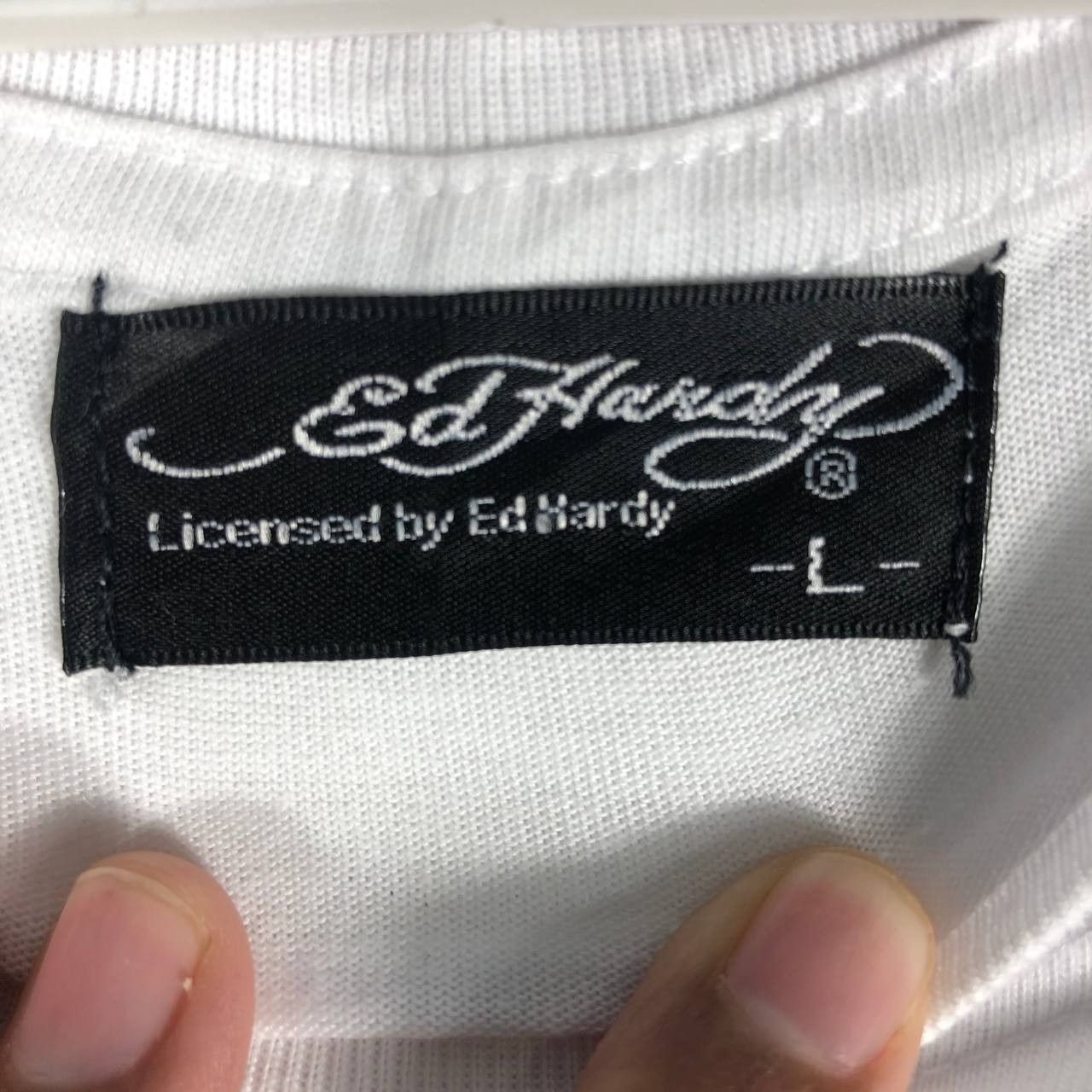 Ed Hardy Vintage Ed Hardy Love Kills Slowly White T-Shirt Size US L / EU 52-54 / 3 - 7 Thumbnail