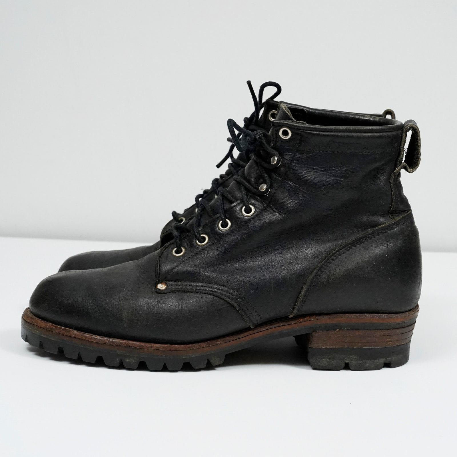 Chippewa Vintage Chippewa Black Leather Logger Work Boots USA 10.5 Size US 10.5 / EU 43-44 - 5 Thumbnail