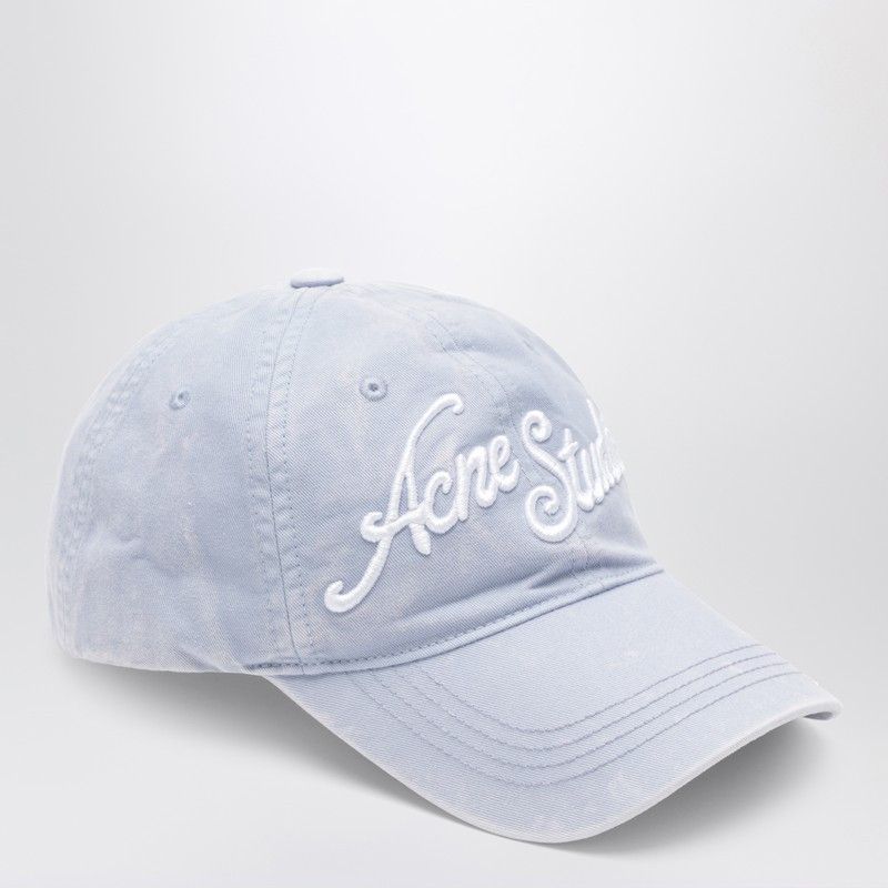 Acne Studios Acne Studios Faded Light Blue Baseball Cap With Logo Size ONE SIZE - 1 Thumbnail