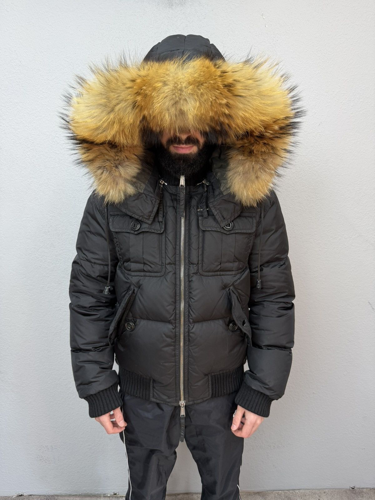 Dsquared2 Dsquared2 Down Puffer Jacket Real Fur Cropped Jacket Size US M / EU 48-50 / 2 - 1 Thumbnail