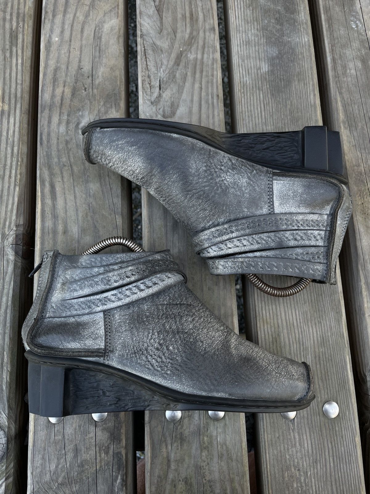 Trippen Leather BRACE ICE Ankle Boot With Bracelet Detail Zip Shoes Size US 9 / IT 39 - 11 Thumbnail