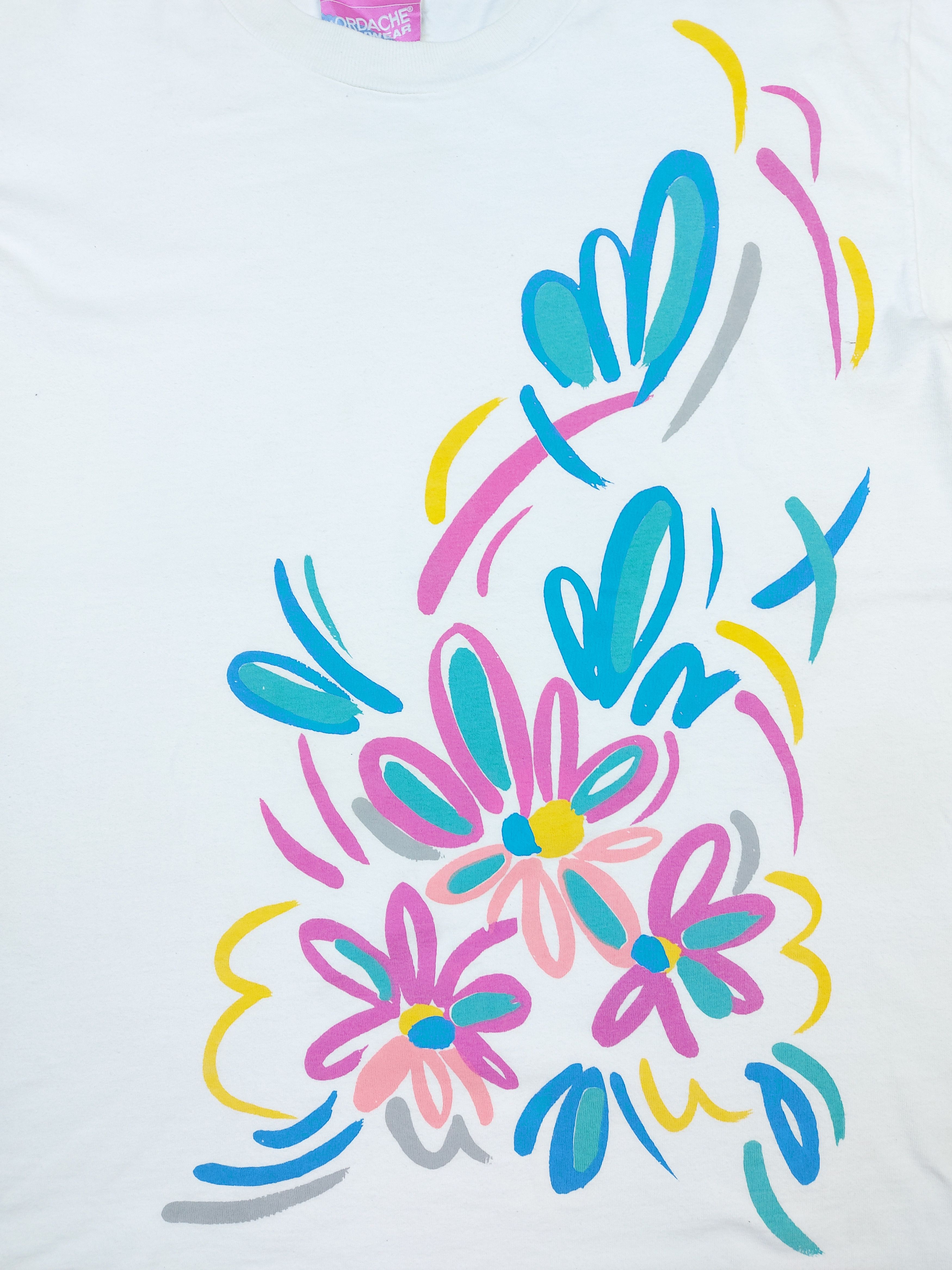 Vintage Vintage 80s Jordache Body Wear Flowers Single-Stitch TEE Size US XL / EU 56 / 4 - 2 Thumbnail