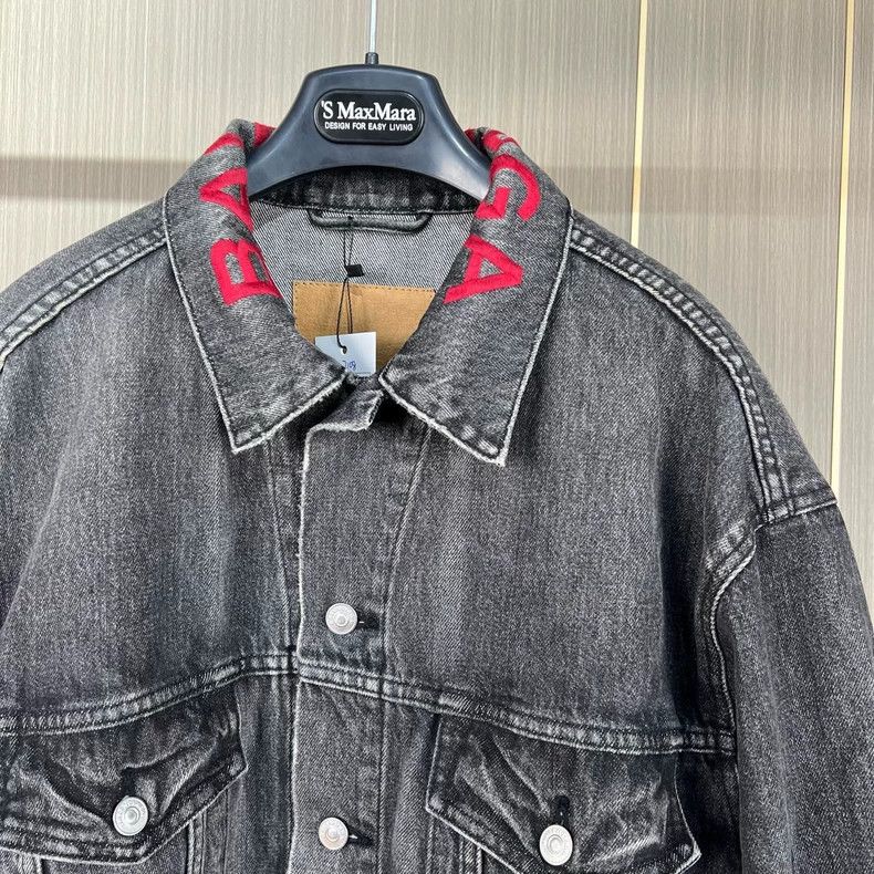 Balenciaga Balenciaga size 36 Collar Embroidered Letter Logo Denim Ja Size S / US 4 / IT 40 - 3 Thumbnail