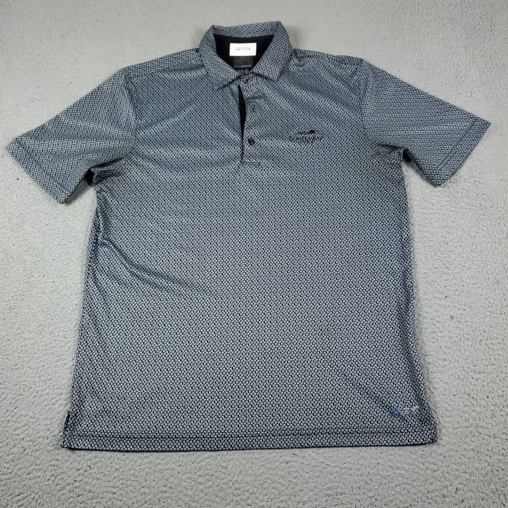 Vintage Greg Norman Polo Shirt Mens M Gray Paisley Shark Golf Short Sleeve STAINED Size US M / EU 48-50 / 2 - 3 Thumbnail