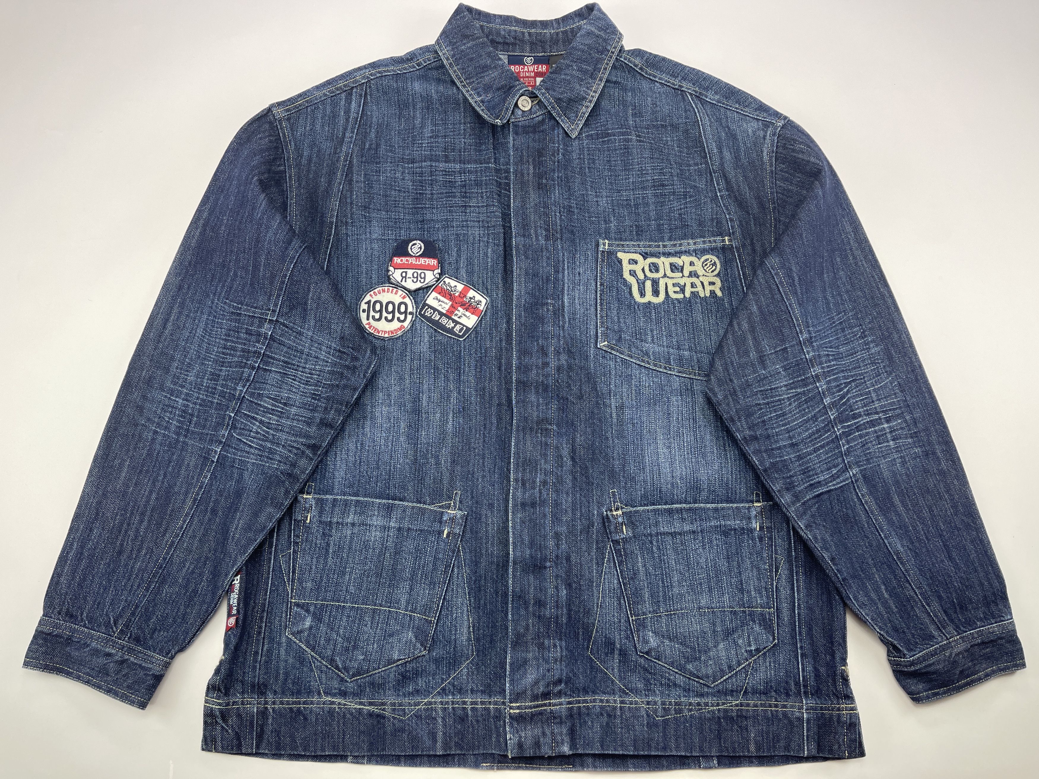 Rocawear Rocawear jacket, blue, vintage Roca Wear denim jacket, 90s L Size US L / EU 52-54 / 3 - 2 Thumbnail