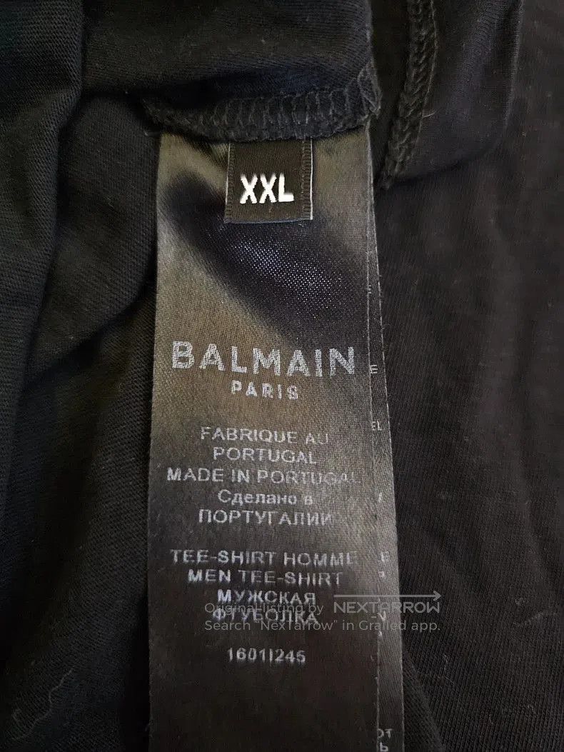 Balmain Balmain Paris Men's Short Sleeve T. Size US XXL / EU 58 / 5 - 5 Thumbnail