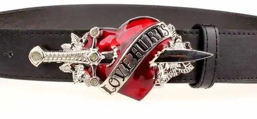 Japanese Brand × Vintage Red Heart Arrow Love Buckle Belt Size ONE SIZE - 3 Thumbnail