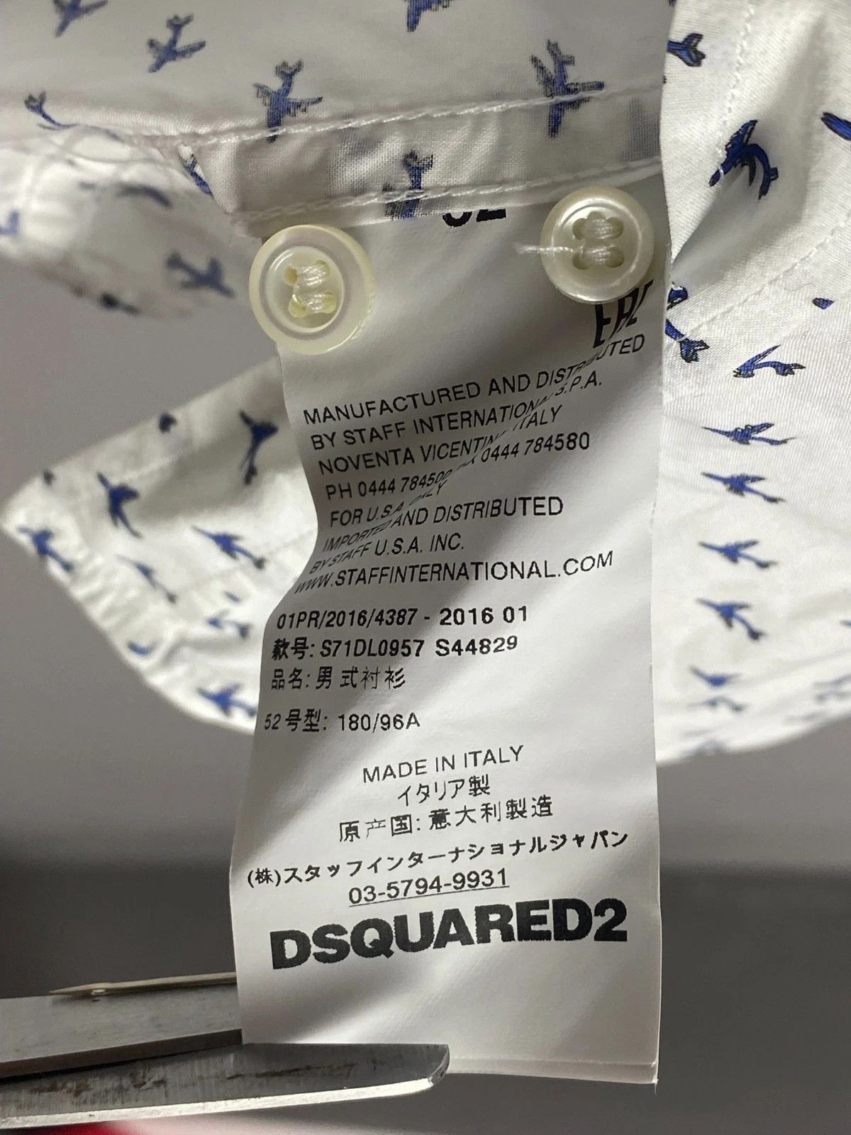 Dsquared2 Dsquared2 Small plane printed cotton shirt Size US L / EU 52-54 / 3 - 4 Thumbnail
