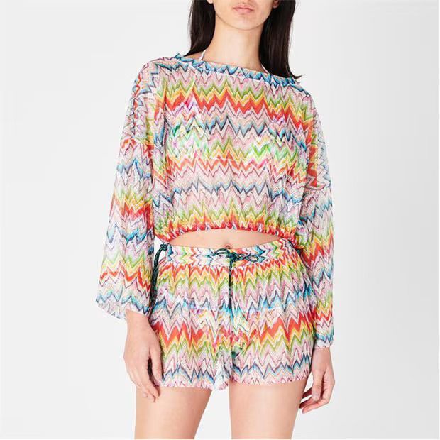 Missoni o1g2r1mq1124 Zag Crop Top in Multicolor Size M / US 6-8 / IT 42-44 - 6 Thumbnail
