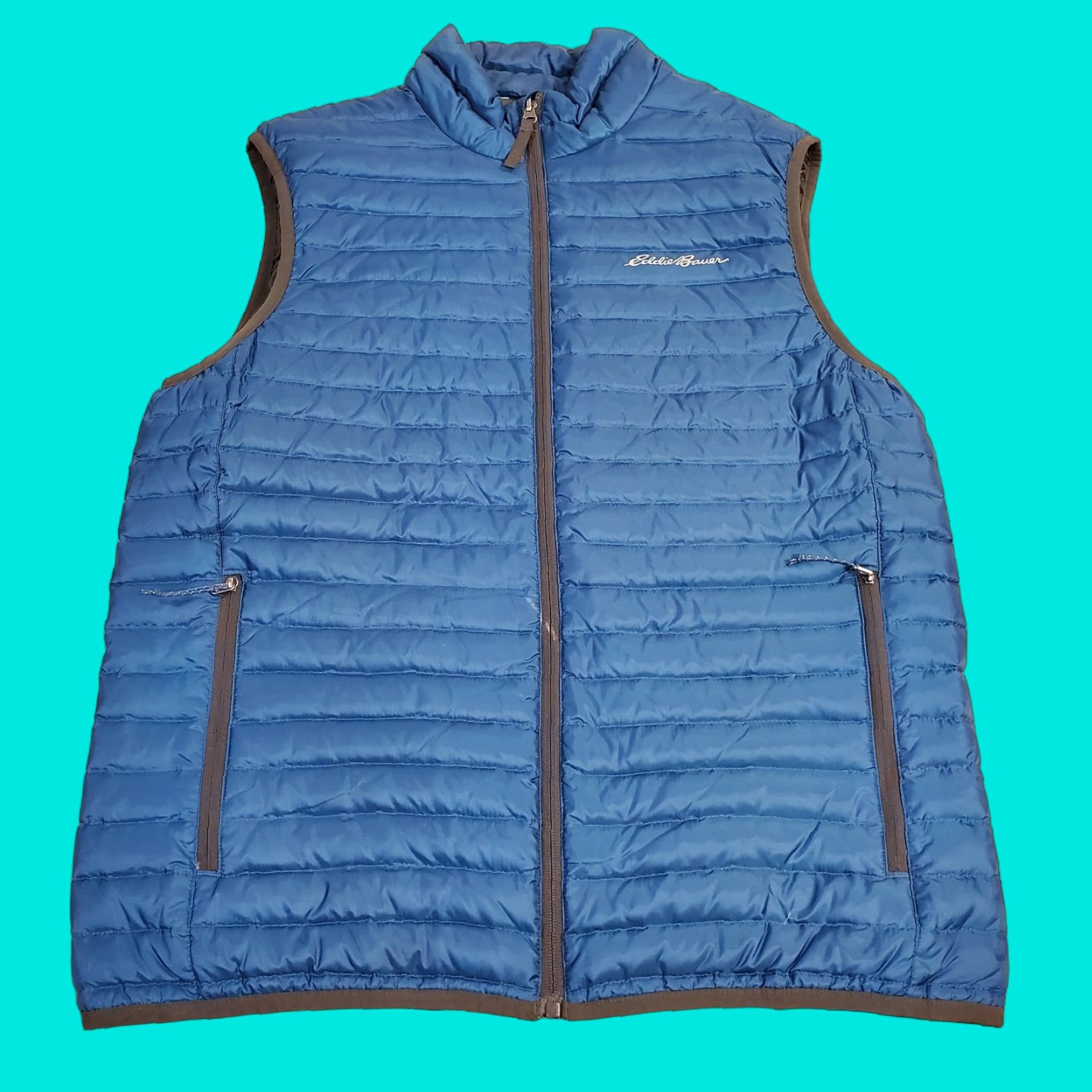 Eddie Bauer Eddie Bauer Vest Mens Medium Blue Travex Puffer Down Quilted Jacket EB700 Nylon Solid Casual Outdoor Pockets Mens Size US M / EU 48-50 / 2 - 1 Thumbnail