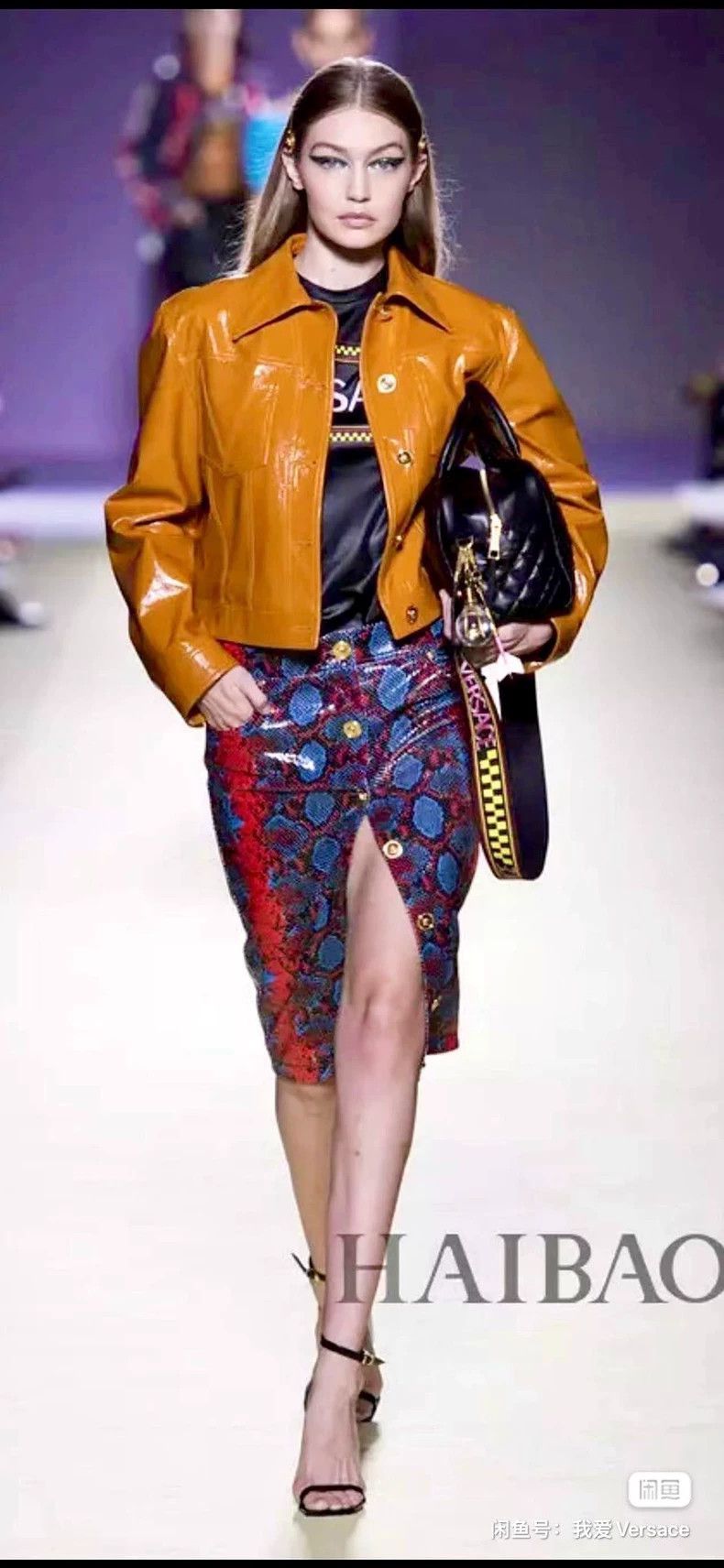 Versace Versace Cowhide snake semi-leather skirt Size M / US 6-8 / IT 42-44 - 1 Thumbnail