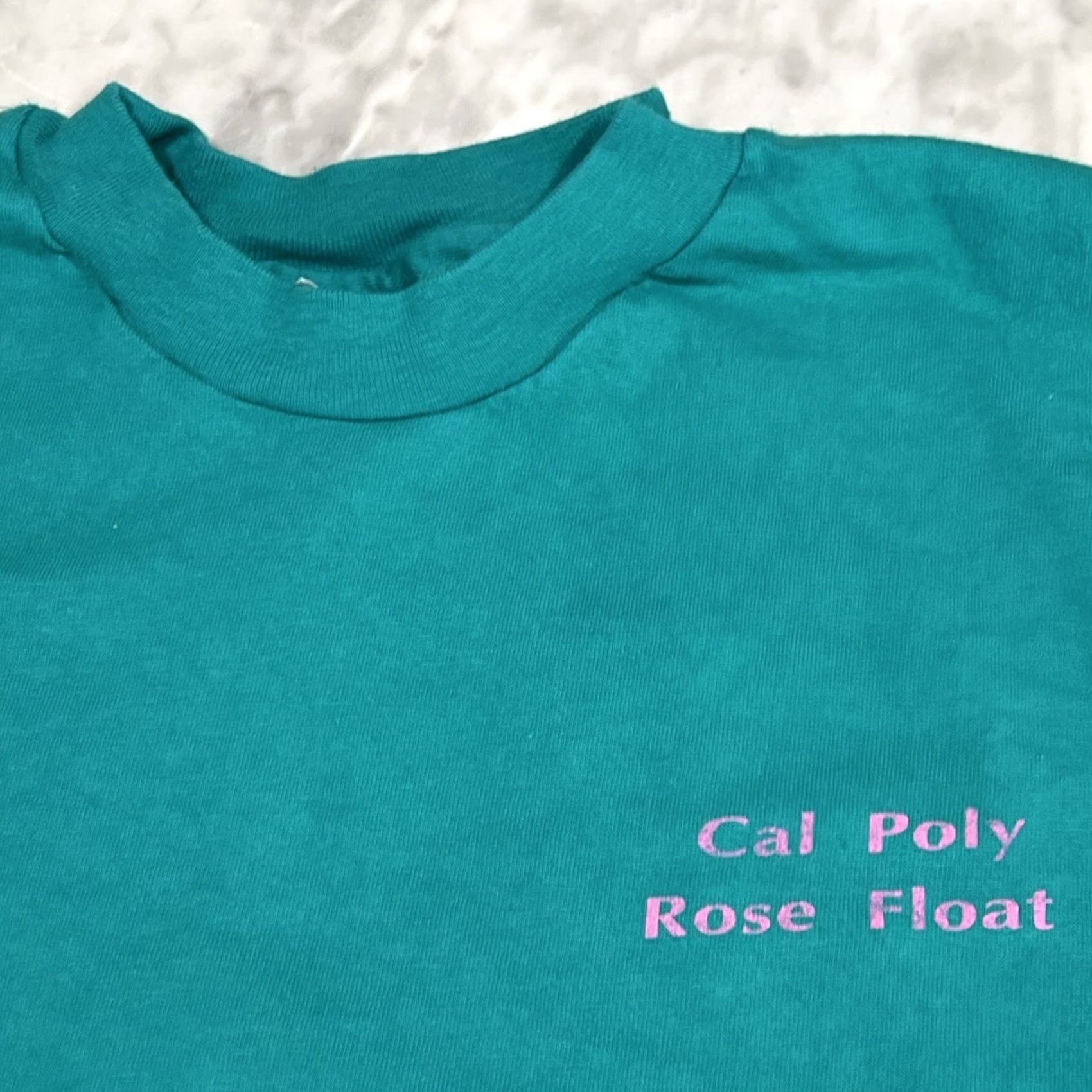 Hanes VINTAGE Cal Poly Float Club Yes- We Know Nothing Single Stitch Green T Shirt XL Mens Size US XL / EU 56 / 4 - 5 Thumbnail