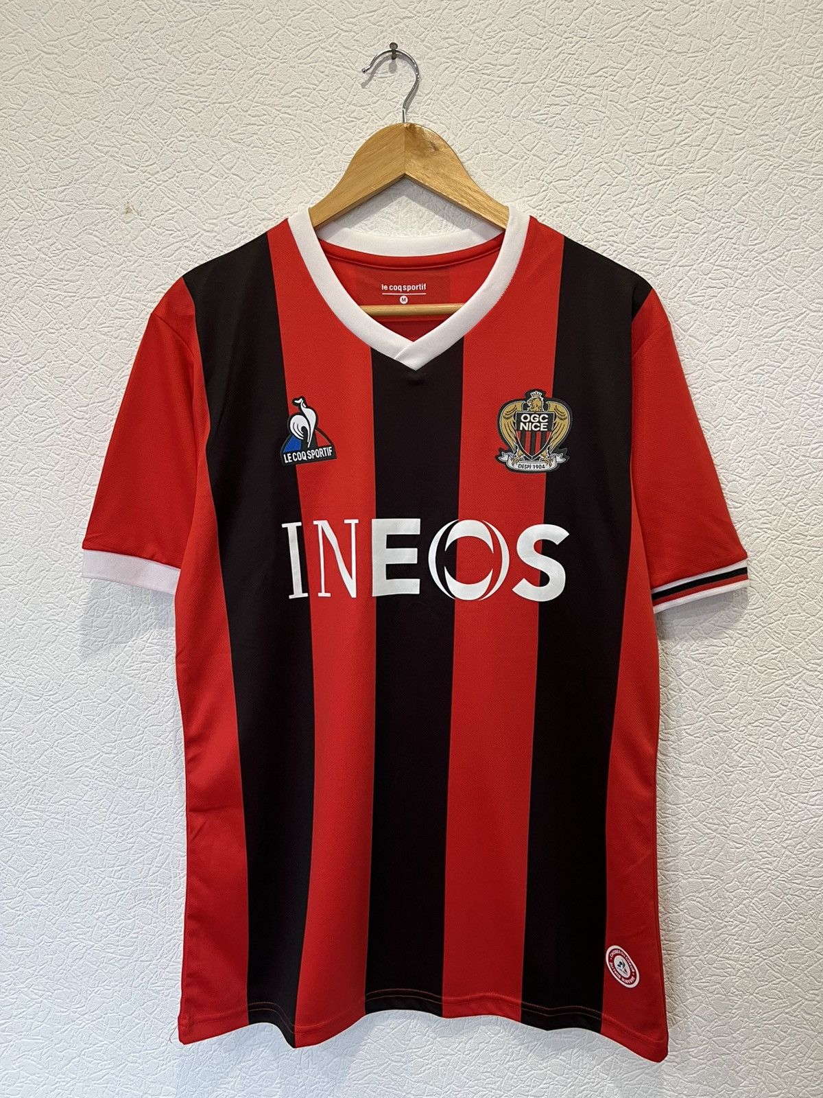 Le Coq Sportif MOFFI Nice Le Coq Sportif 2023/2024 Home Kit Soccer Jersey Size US M / EU 48-50 / 2 - 1 Thumbnail