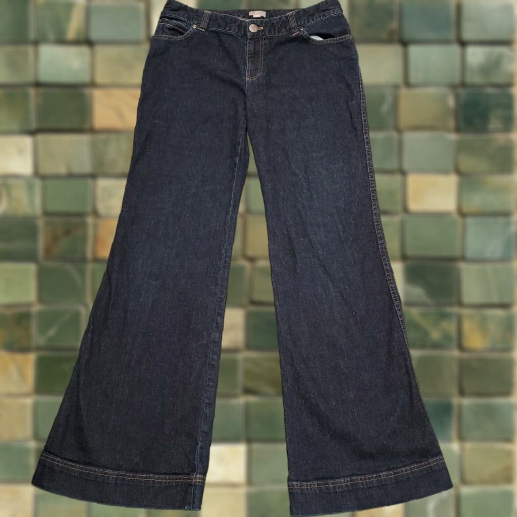J. Jill J Jill Jeans Womens 8 Blue Denim Flared Comfort Stretch Retro 90s Y2K Bellbottom Jeans Womens 8 Blue Denim Flared 90s Retro Bellbottom Size 30" / US 8 / IT 44 - 1 Thumbnail