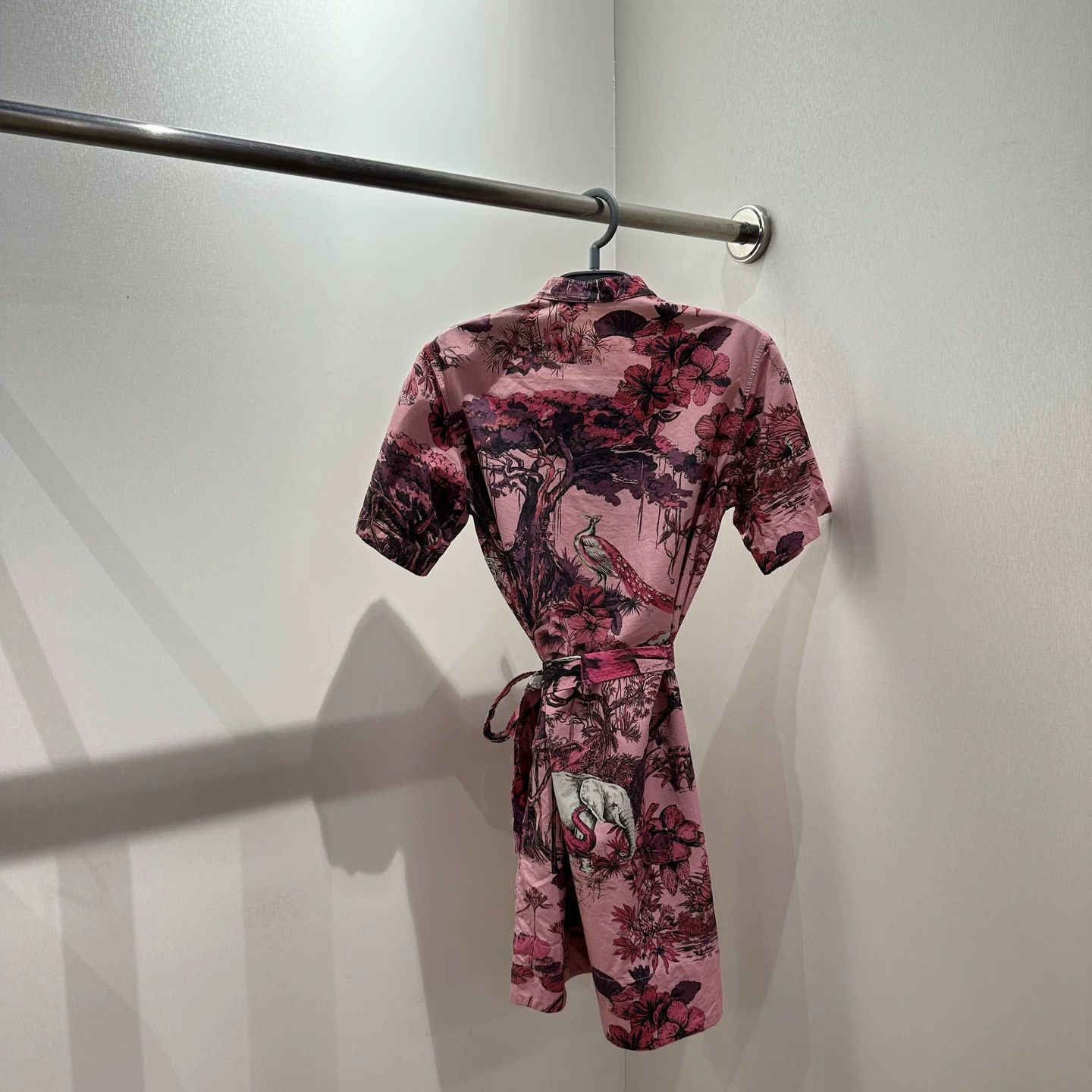 Christian Dior Monsieur Dior apr694 Jungle Floral short sleeve shirt dress 34 cotton Size XS / US 0-2 / IT 36-38 - 2 Thumbnail