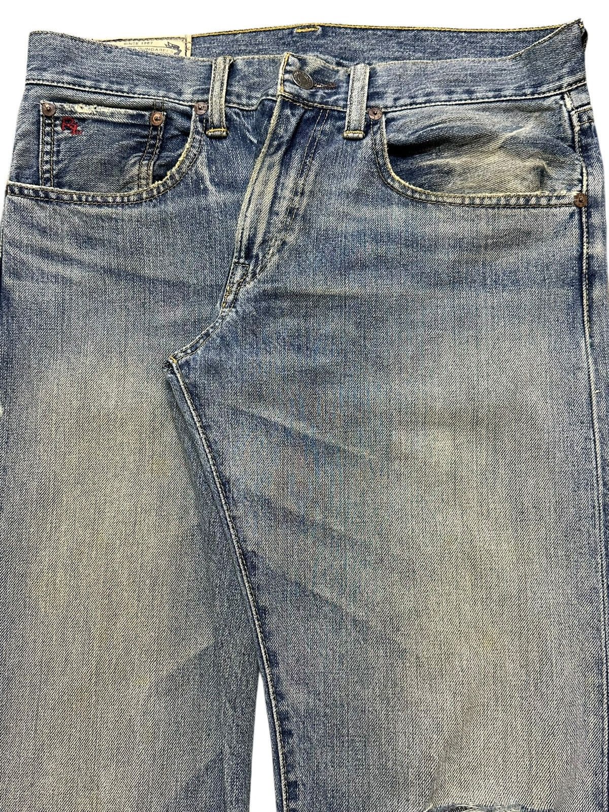Polo Ralph Lauren Vintage Polo Ralph Lauren Blue Mud Wash Faded Distress Jeans Size US 30 / EU 46 - 4 Thumbnail