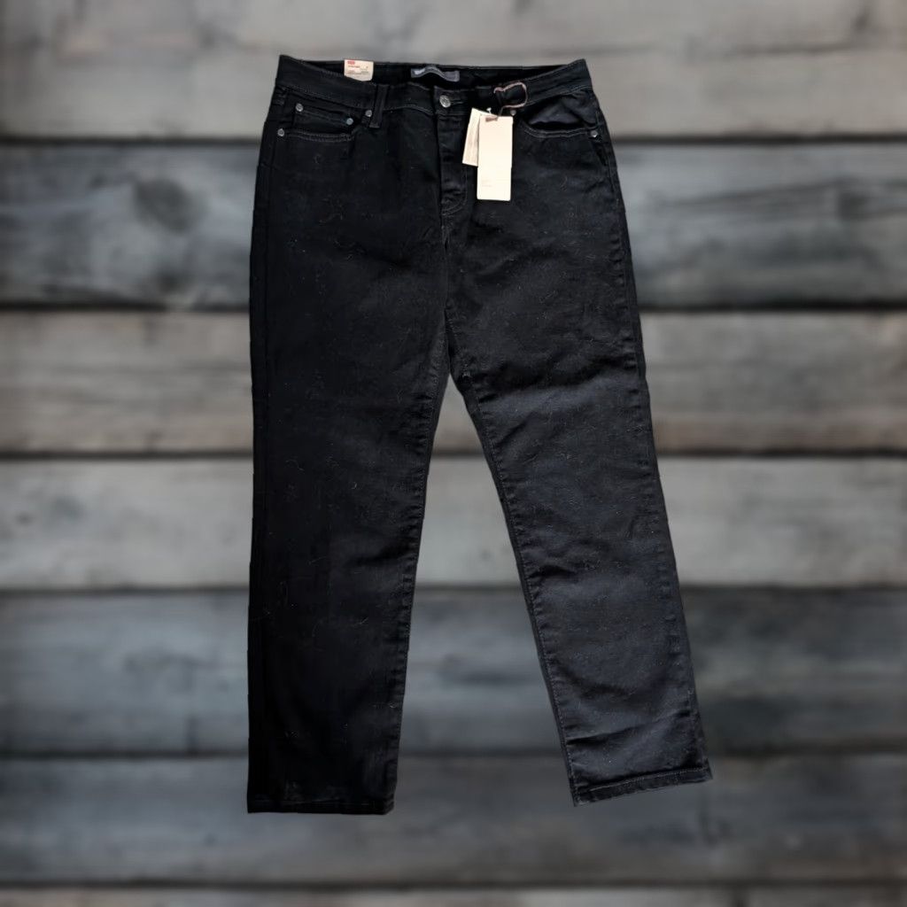 Levi's NWT Levis Womens Jeans Black Size 16S Denim Mid Rise Skinny Stretch 33X30 Size 38" / US 16 / IT 52 - 1 Thumbnail