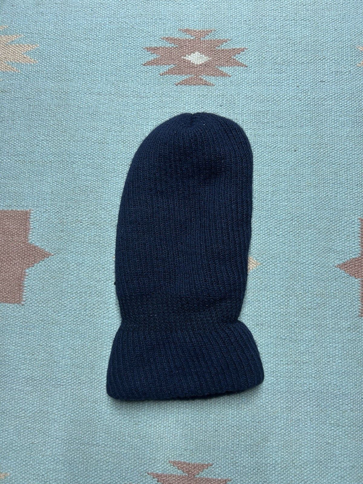Vintage Ski Mask Youth 3 Hole Robber Knit Balaclava Full Face 2 ply Size ONE SIZE - 3 Thumbnail