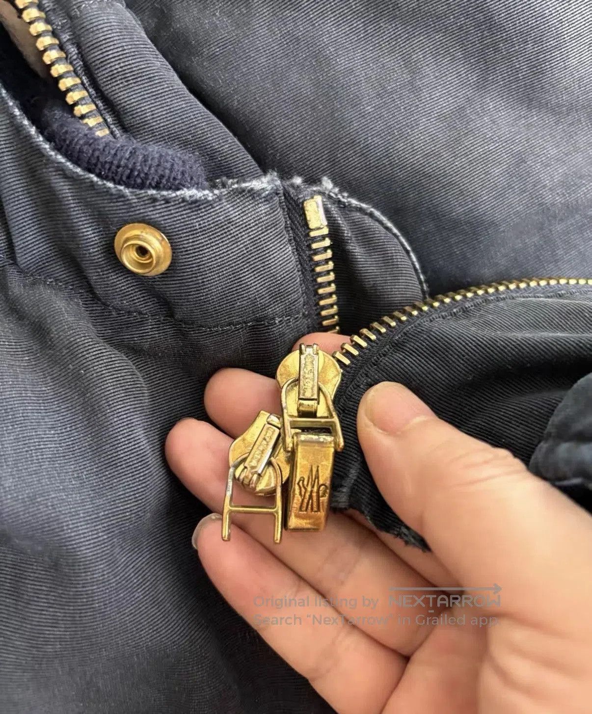 Moncler Blue Hooded Jacket with Zip Pockets . Size US XXS / EU 40 - 3 Thumbnail