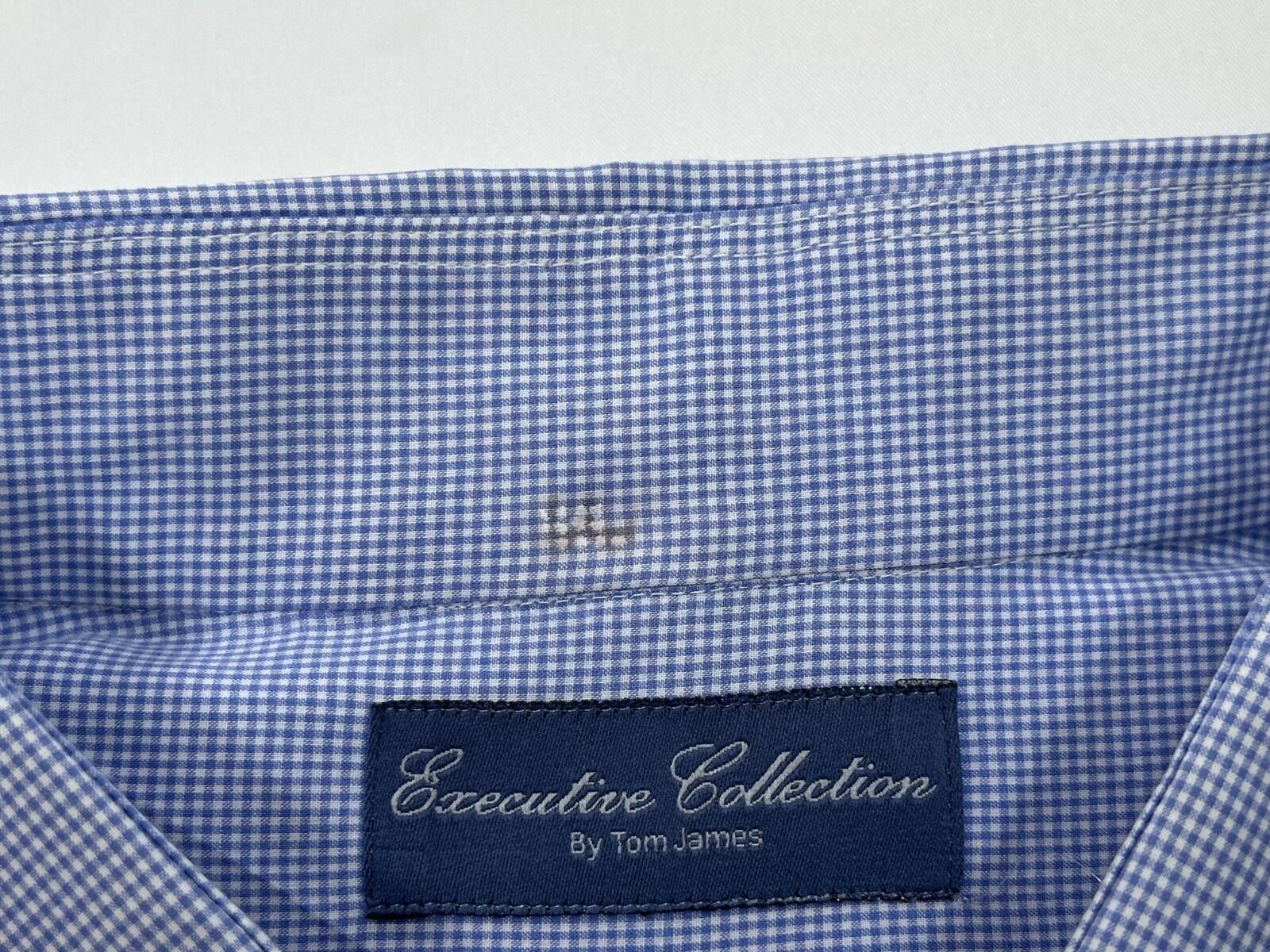 Tom James Tom James Executive Collection Tailored Oxford Blue Mens XL Size 44R - 7 Thumbnail