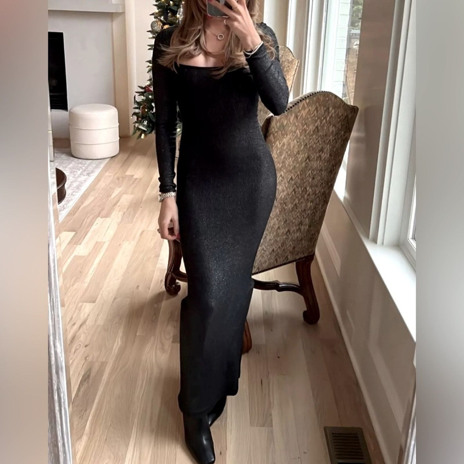 red long sleeve prom dresses V-neck Long Sleeves Prom Dresses main image 0