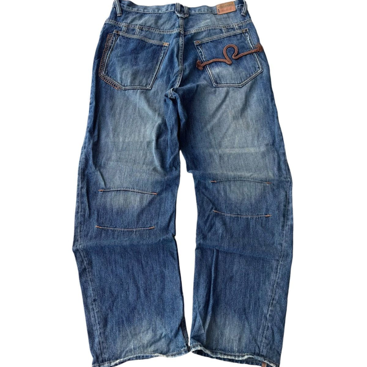Playboi Carti × Rocawear × Southpole 10” LEG OPENING VINTAGE ROCAWEAR BAGGY EMBROIDERED JEANS Y2K Size US 36 / EU 52 - 5 Thumbnail