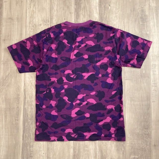BAPE Purple Camo College Logo T-shirt a bathing ape